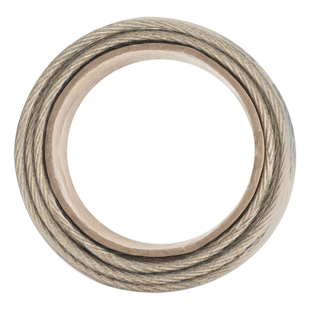 Трос металлополимерный прозрачный ПР-6.0, толщина 6.0 мм, моток 20 метров Сибртех (476403)