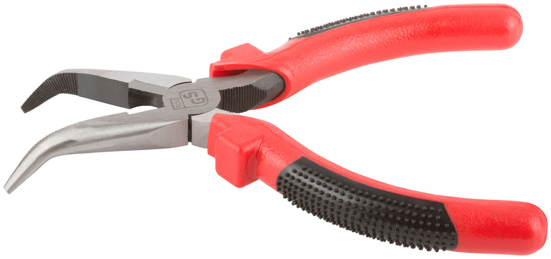 Утконосы Стандарт, красно-черные пластиковые ручки, полированная сталь 165 мм