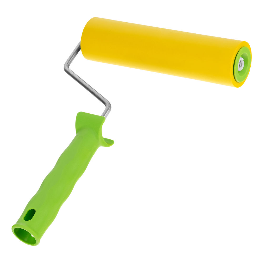 Валик прижимной резиновый с ручкой, 180 мм, D ручки 6 мм Сибртех (81034)