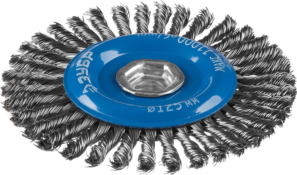 Щетка дисковая для УШМ 125 мм, стальная проволока 0.5 мм ЗУБР Профессионал 35192-125_z02