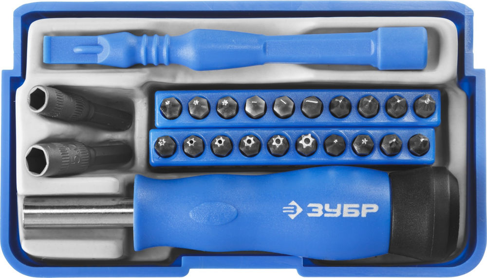 Набор отвертка для точных работ с насадками 24 предм. Профессионал ЗУБР 25648-H24