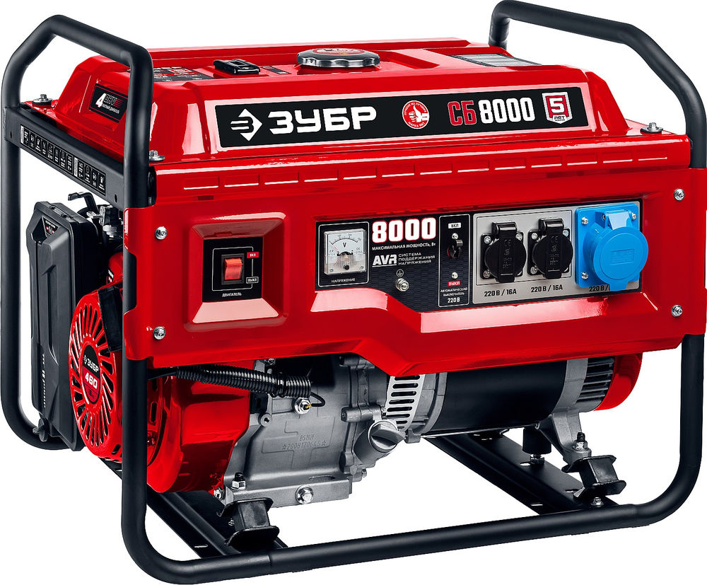 Генератор бензиновый 8000 Вт ЗУБР СБ-8000