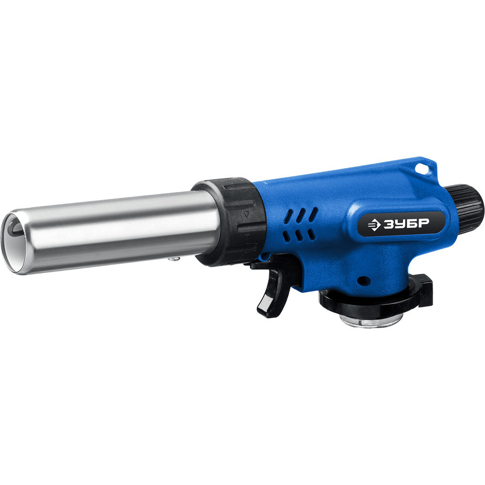 Горелка газовая ГП-500 1300°C, увеличенный выход пламени, с пьезоподжигом, на баллон с цанговым соединением ЗУБР Профессионал 55552