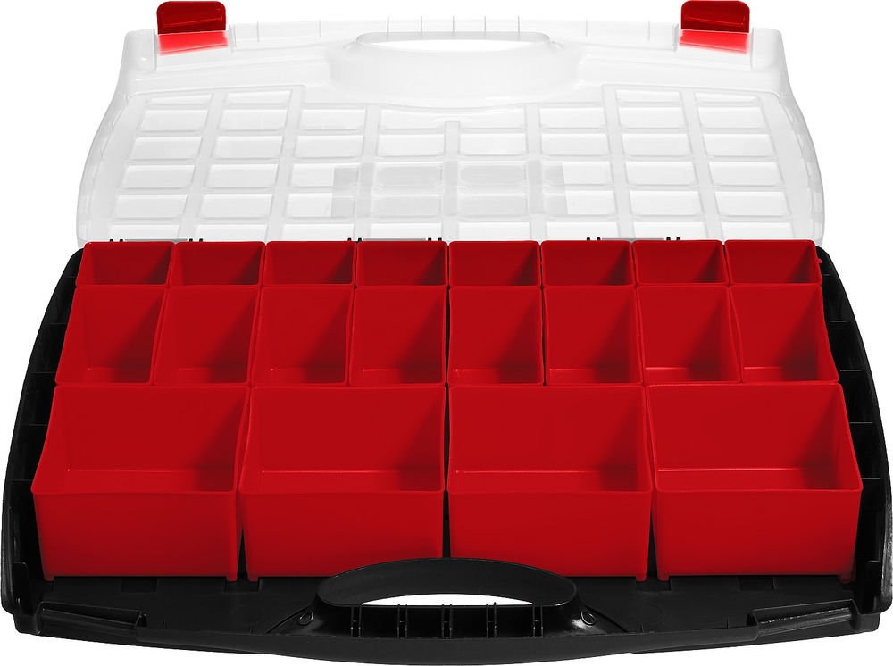 Органайзер 425 х 330 х 60 мм пластиковый с 20 съемными лотками ЗУБР ВОЛГА-20 38034-20