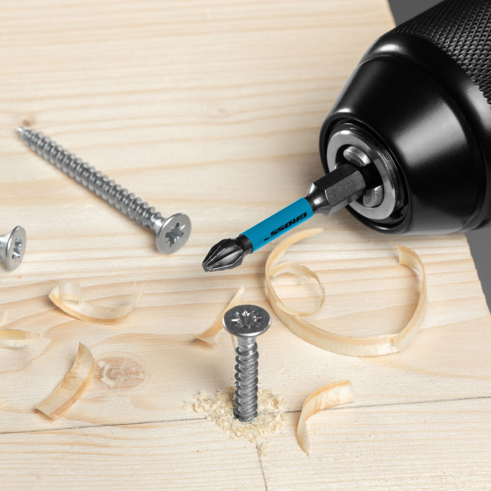 Бита торсионная PH2 x 50 мм, для ударных шуруповертов, 5 шт. Gross (11490)