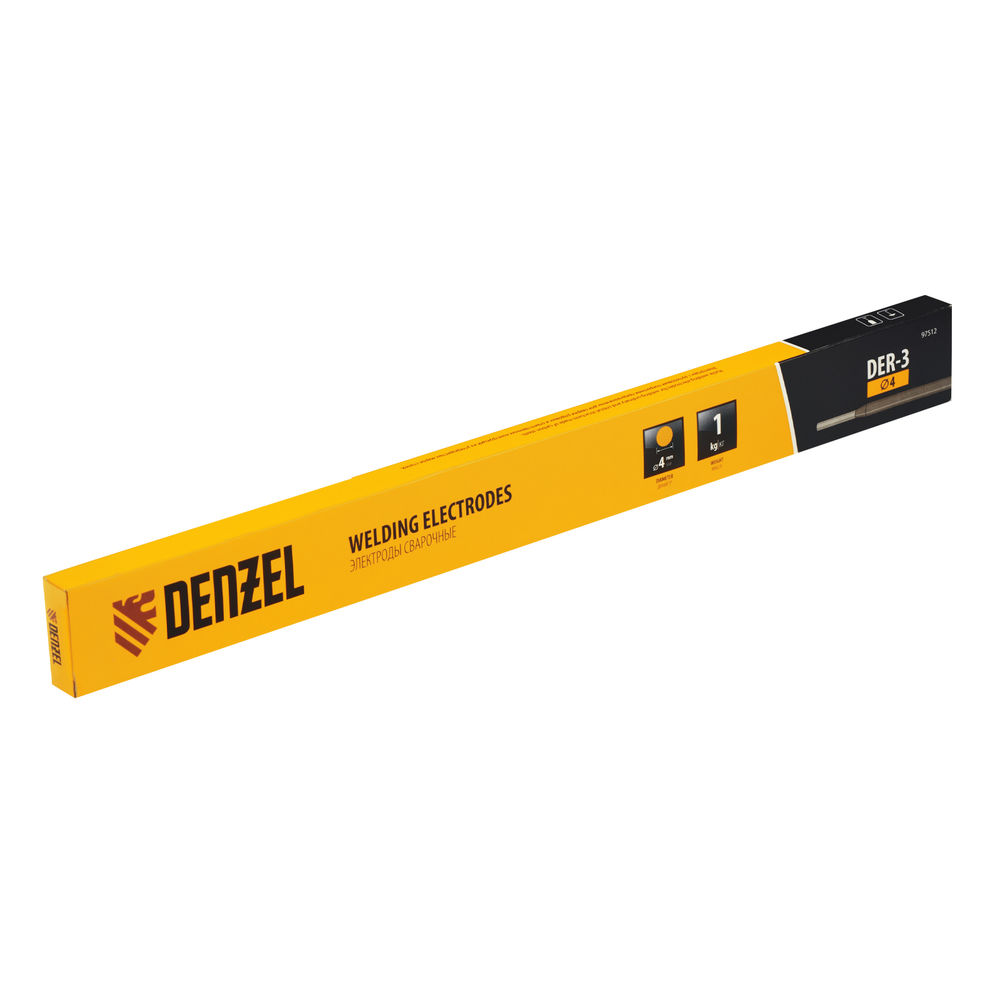 Электроды DER-3, диам. 4 мм, 1 кг, рутиловое покрытие Denzel (97512)
