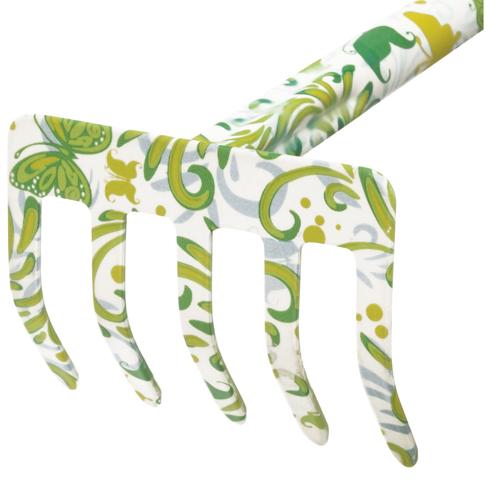 Грабли 5 - зубые, 85 х 310 мм, стальные, пластиковая рукоятка, Flower Green, Palisad (62039)