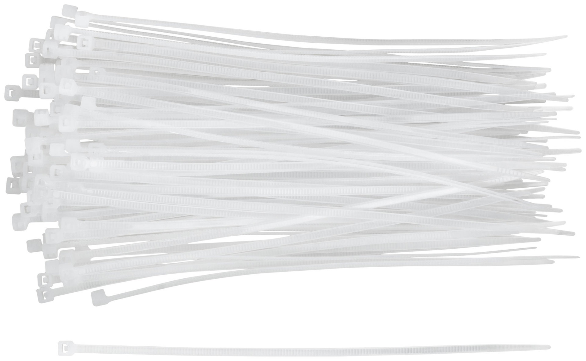 Хомуты нейлоновые, белые д/проводов 100 шт., 150x2,5 мм (60415)