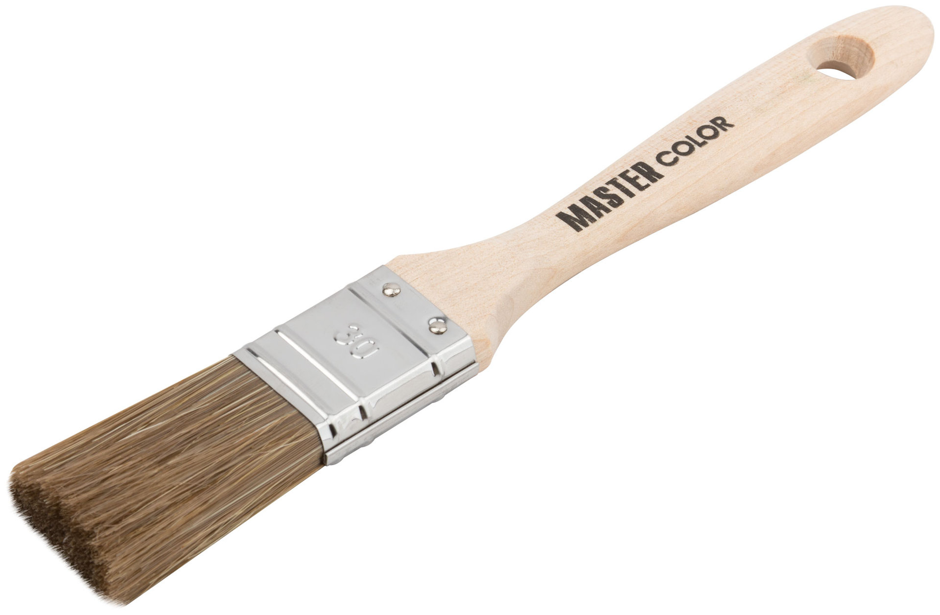 Кисть флейцевая, толщ. 14,4 мм, 70% ПЭT/30% натур.щетина, нерж. обжим, ширина 30 мм (30-0021д)