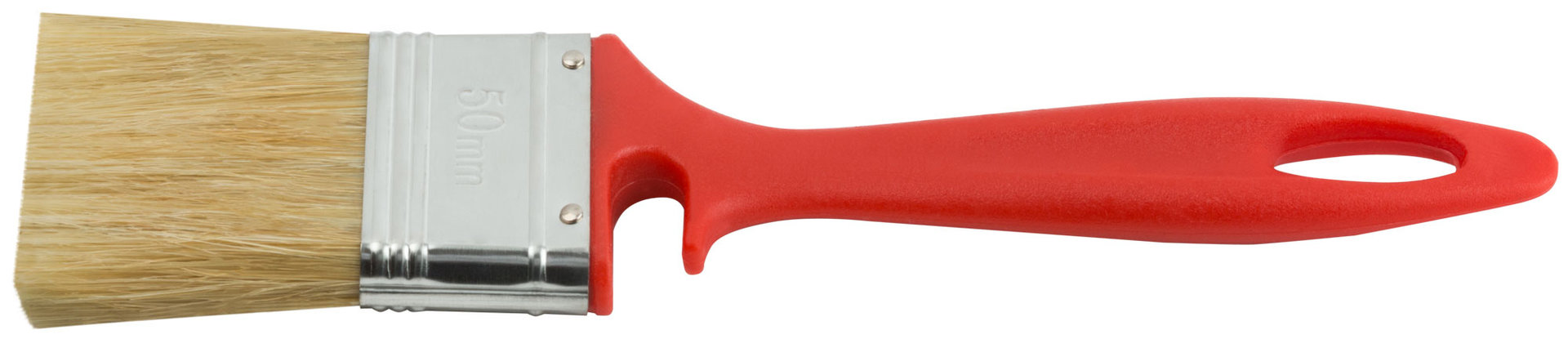 Кисть флейцевая Крафт, натур.светлая щетина, пластиковая ручка с выемкой 50 мм (00843)