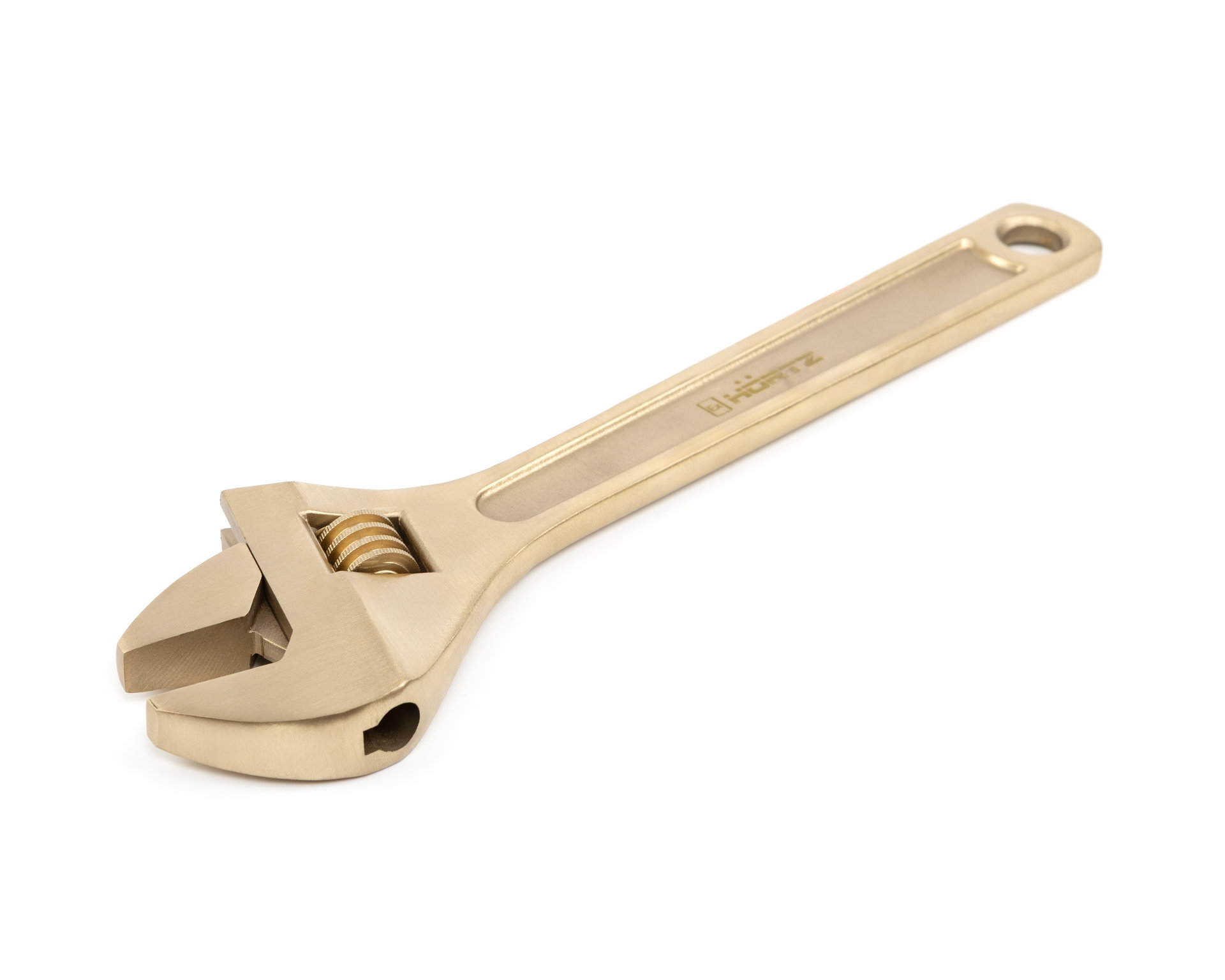 Ключ гаечный разводной шведский КР-55 искробезопасный сплав AlCu 125-1014, HORTZ