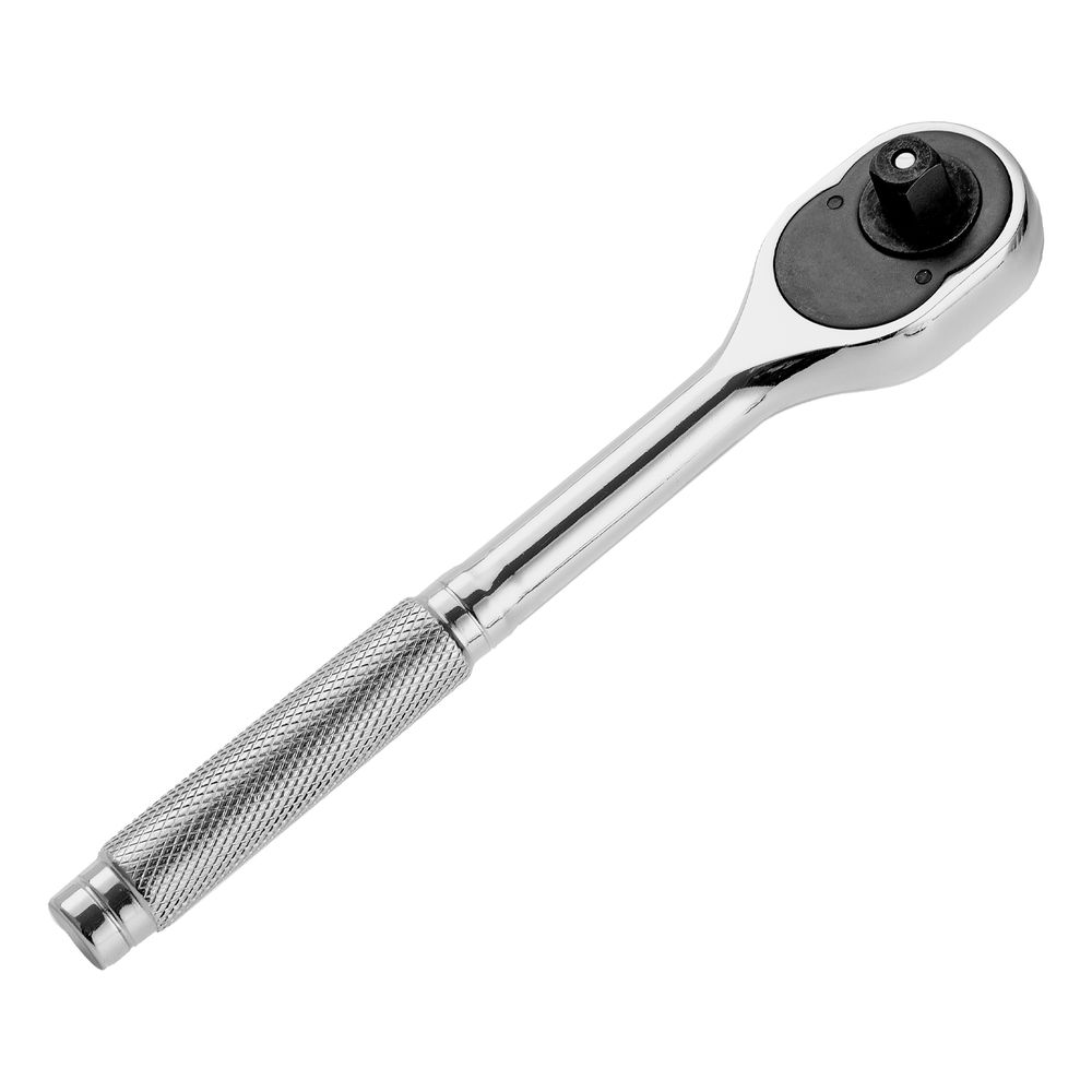 Ключ-трещотка 3/8, 45 зубьев, цельнометаллический, с быстрым сбросом, CrV, хром Сибртех