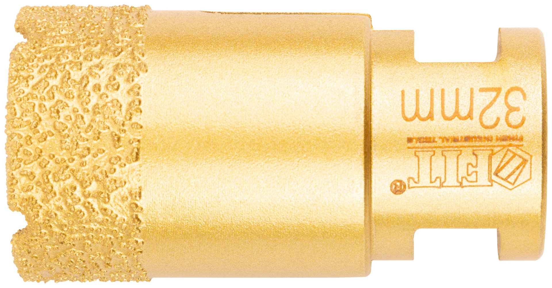 Коронка кольцевая для УШМ, М14, по керамограниту, камню и кафелю алмазная, вакуумное спекание 32х60 мм (16343)