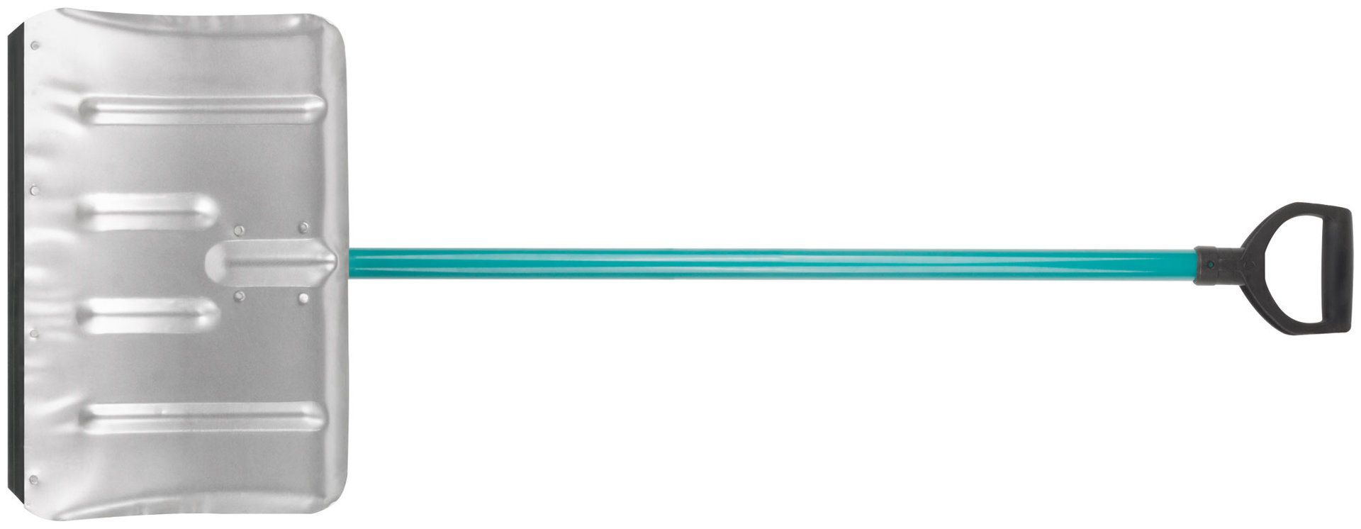 Лопата для уборки снега тротуарная стальная оцинкованная, алюминиевый черенок 500х330х1320 мм (68127)