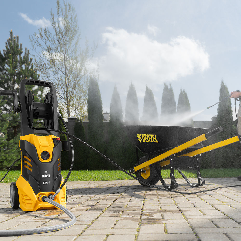 Моечная машина высокого давления R-165D, 2200 Вт, 165 бар, 7 л/мин, с барабаном Denzel (58235)
