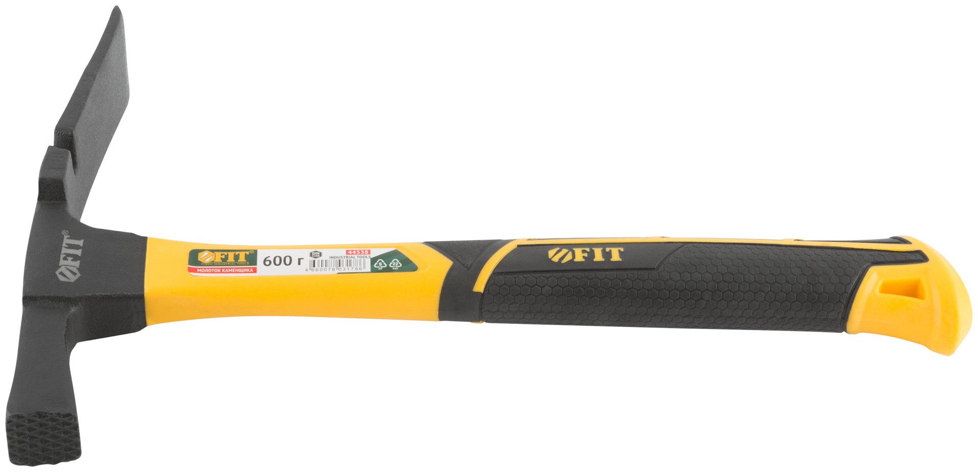 Молоток каменщика, фиберглассовая усиленная ручка, Профи 600 гр. (44538)