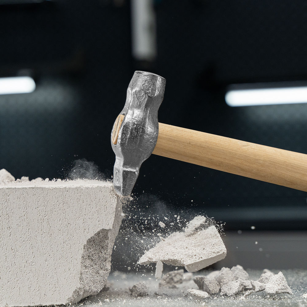 Молоток слесарный, 500 г, круглый боек, деревянная рукоятка (10240)