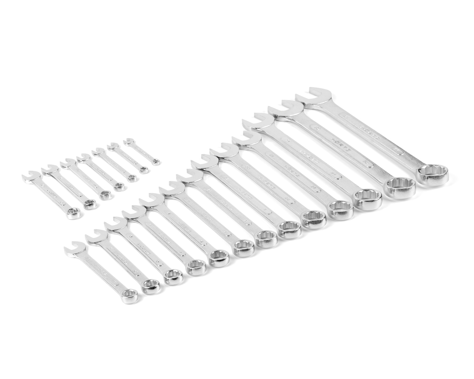 Набор ключей гаечных комбинированных 20 шт. (6-32) хромированных HORTZ