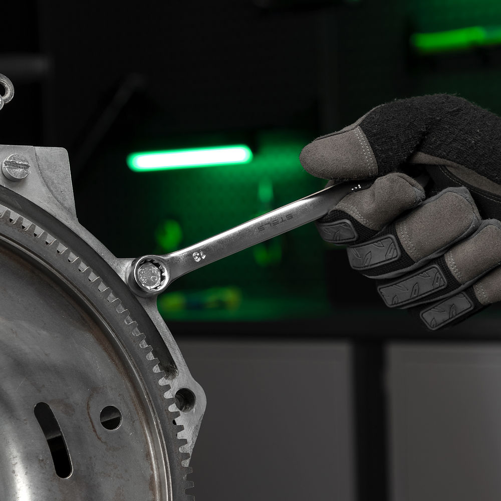 Набор ключей комбинированных 6-19 мм, 8 шт., CrV, матовый хром Stels (15443)