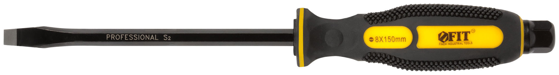 Отверткa ударная, сталь S2, шестигран.жало, боек под ключ, прорезиненная ручка, Профи 8х150 мм SL