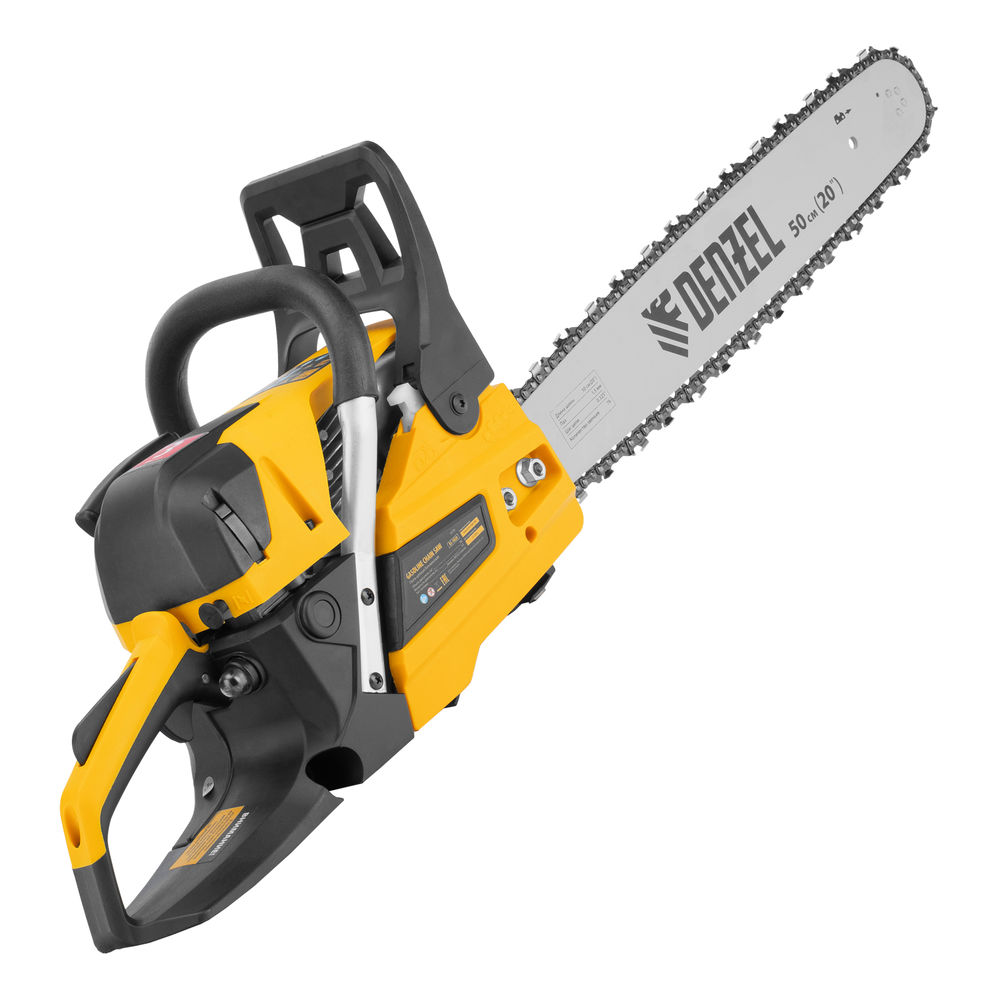 Пила цепная бензиновая DS-5820, шина 50 см, 58 см3, 3.6 л.с, шаг 0,325, паз 1,5 мм, 76 звеньев Denzel (95238)