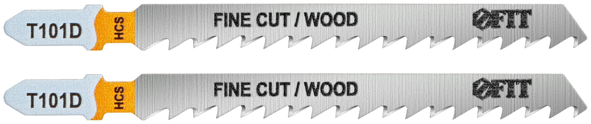 Полотна по дереву, HCS, шлифованные под свободным углом зубья, 100/74/4 мм (T101D), 2 шт. (40950)