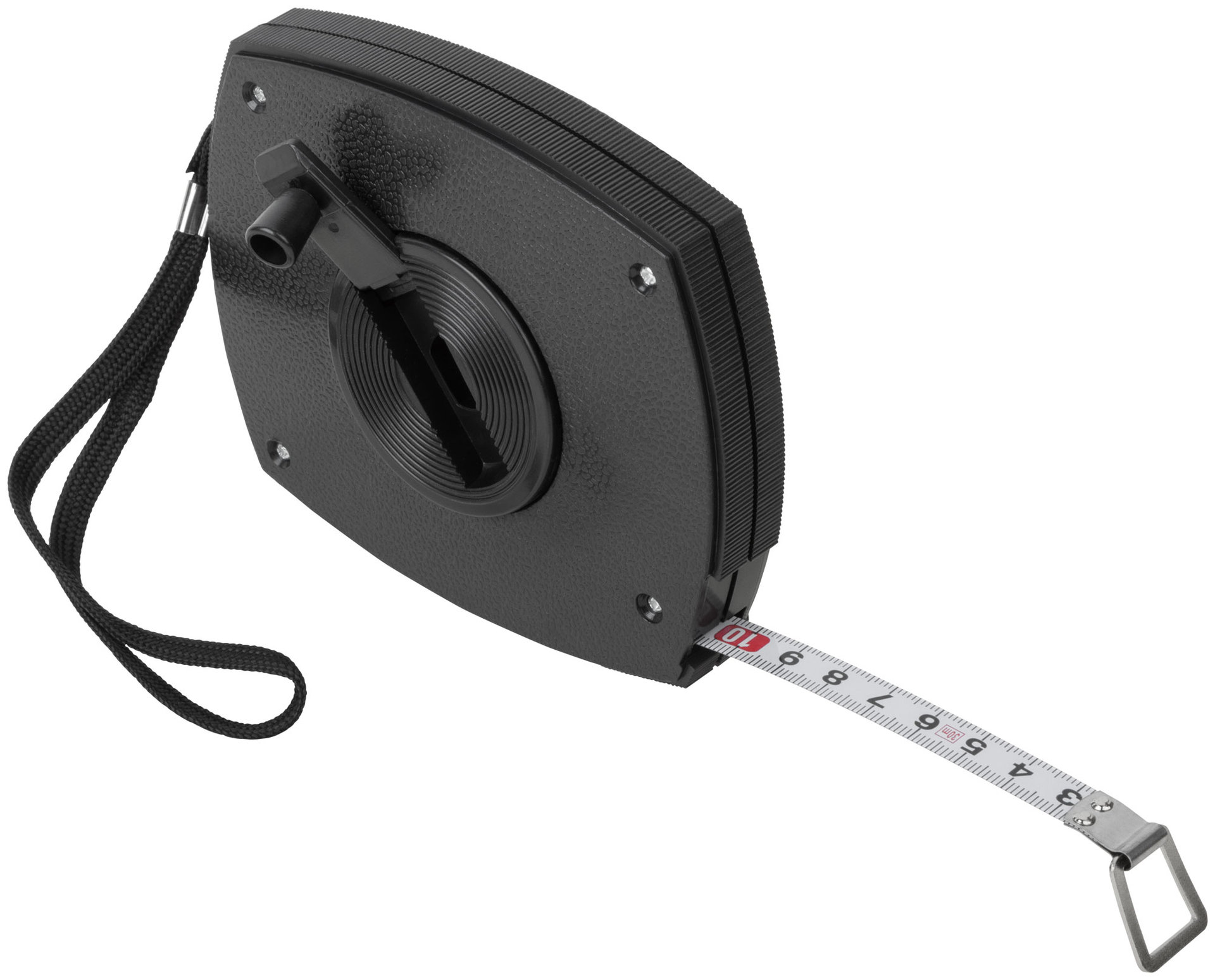 Рулетка, черный закрытый пластиковый корпус, стальная лента 30 м