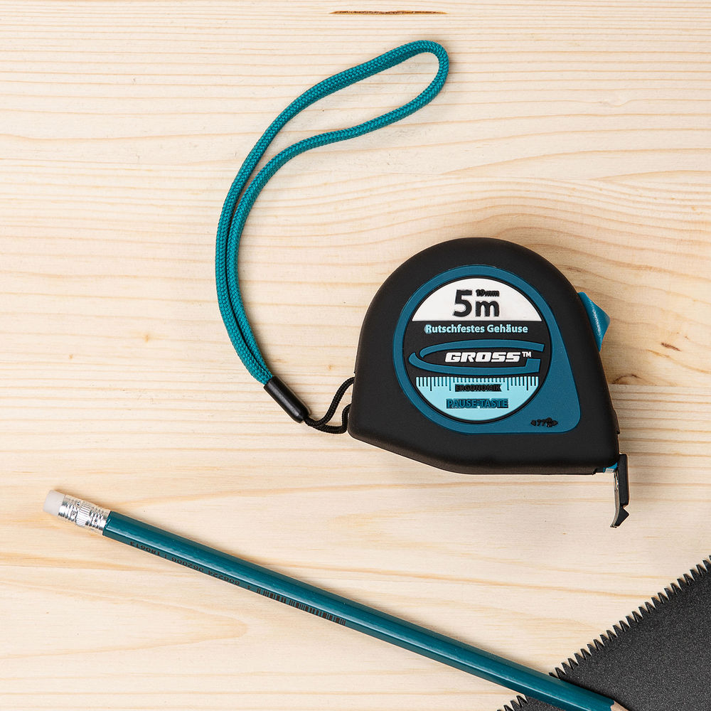 Рулетка Ergonomisch,5 м x 19 мм,магнитный обрезиненный зацеп Gross