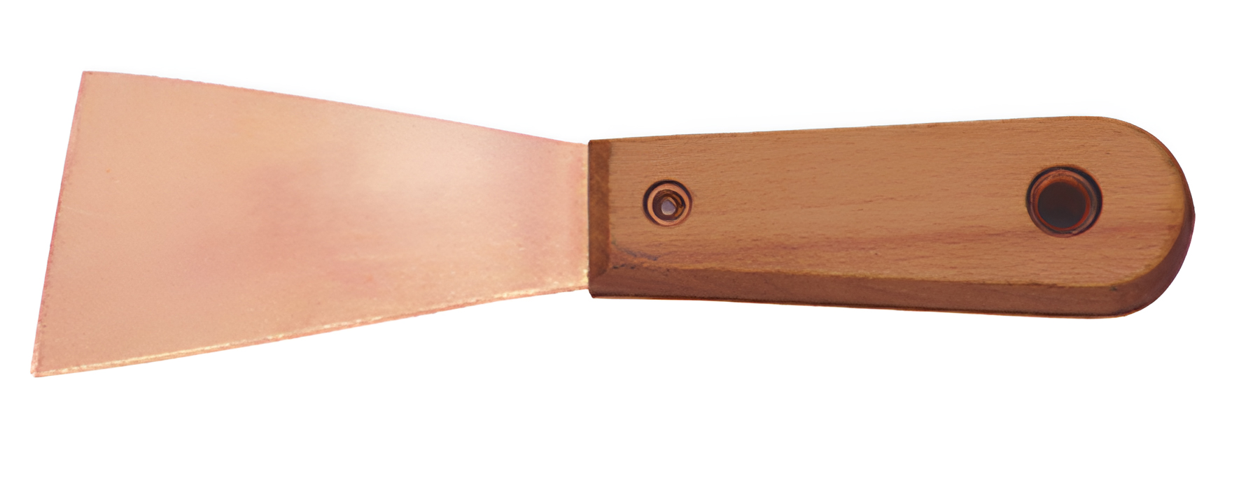 Шпатель малярный узкий 50 мм BeCu ручка деревянная искробезопасный 204C-1006, HORTZ