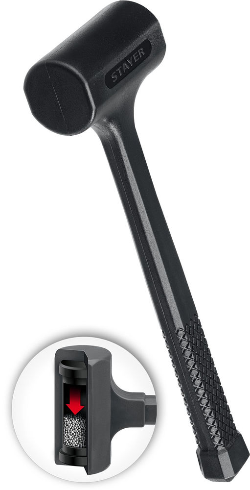 Молоток слесарный цельнолитой безынерционный 40 мм, 900 г STAYER Professional 2042-900