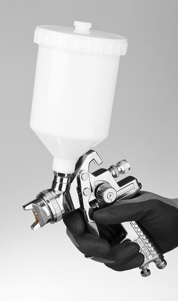 Краскопульт пневматический AirPro G, HVLP 1.4 мм, с верхним бачком STAYER Professional 06476-1.4