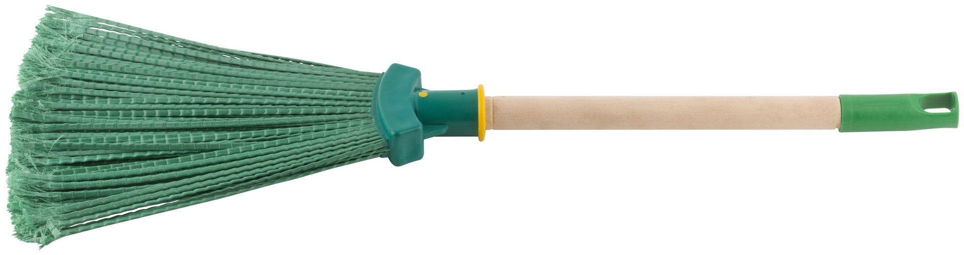 Веник пластиковый с деревянной ручкой 240х660 мм (68075)