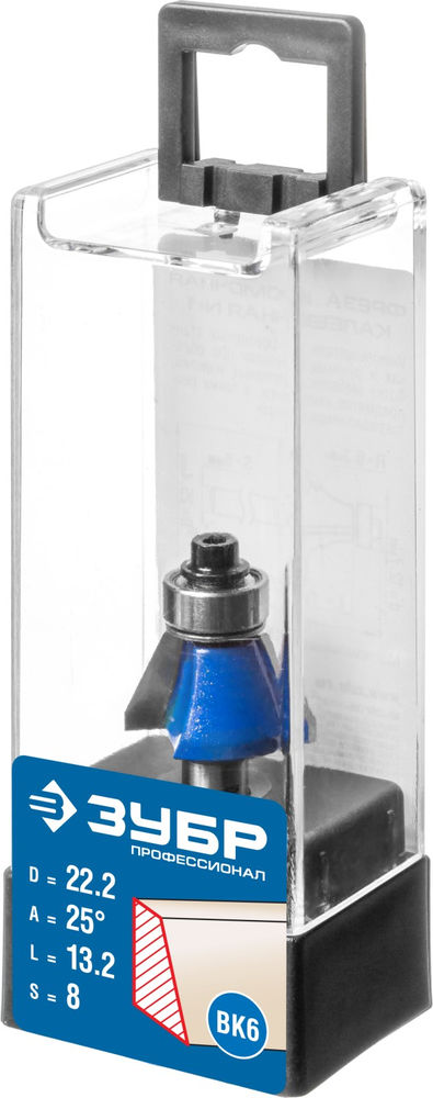 Фреза кромочная калевочная фасочная №9 22.2?13 мм ЗУБР Профессионал 28711-22.2