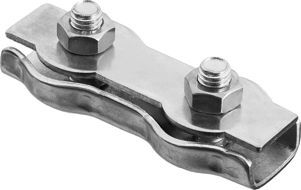 Зажим троса двойной 6 мм, 25 шт ЗУБР 4-304445-06