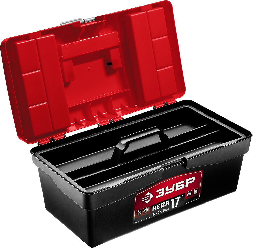 Пластиковый ящик для инструментов 420 х 220 х 180 мм 17 ЗУБР НЕВА-17 38323-17