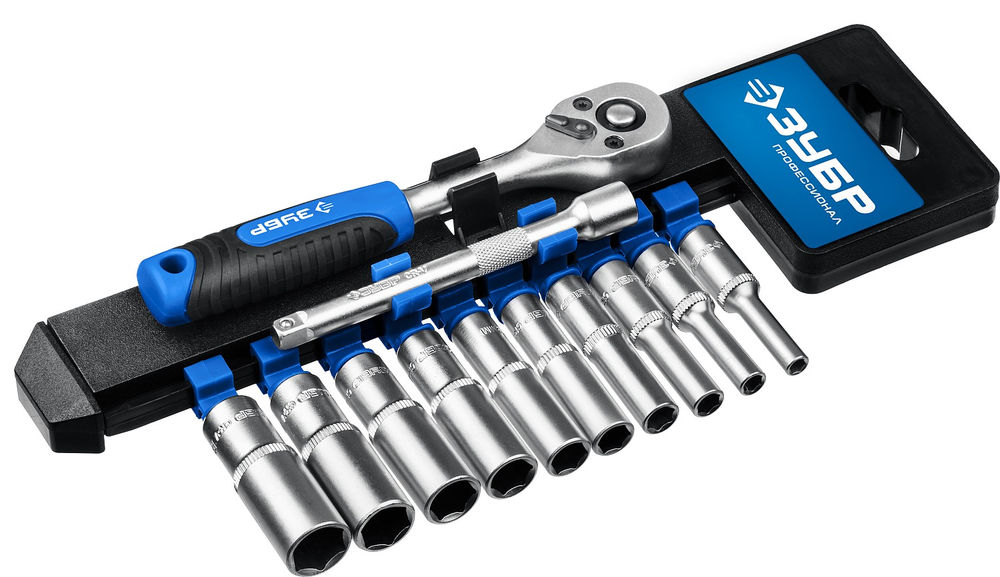 Набор торцовых головок 12 предм. 1/4 Профессионал ЗУБР ТМ-12У 27651-H12