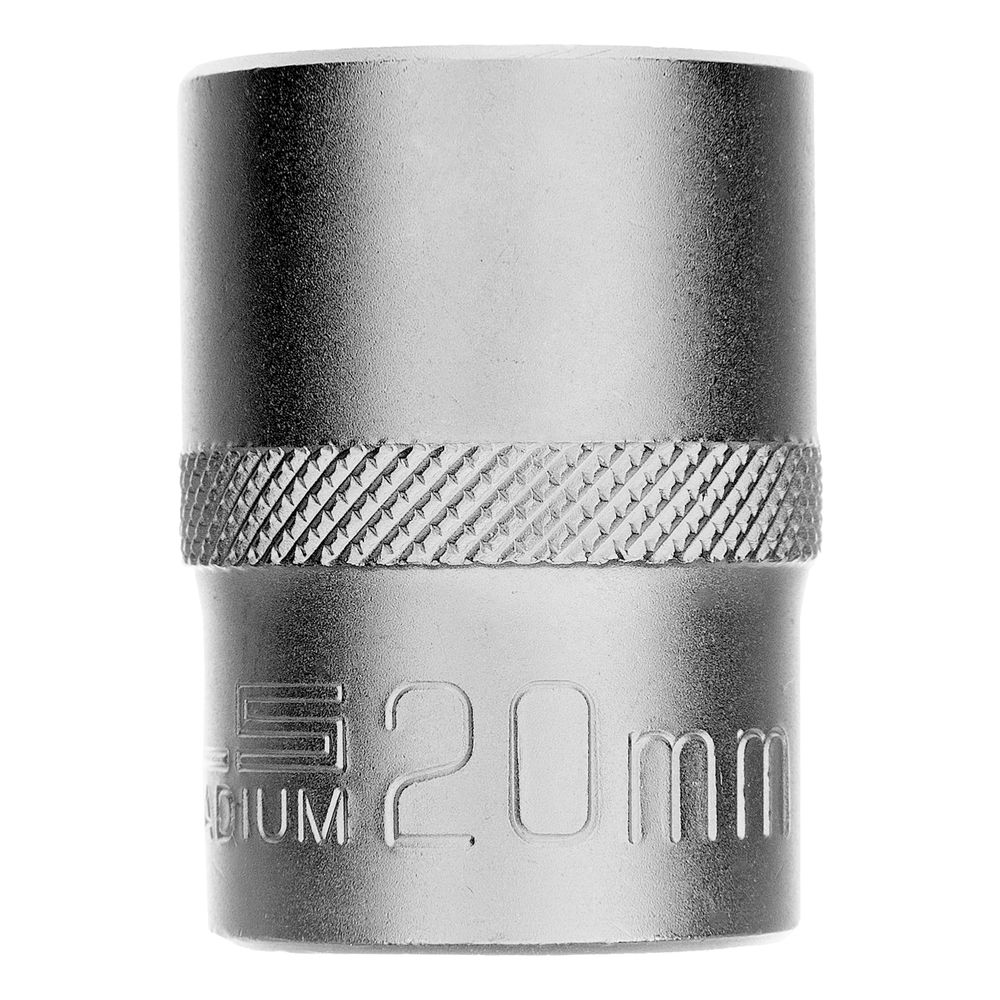 Головка торцевая, 20 мм, шестигранная, CrV, под квадрат 1/2 Stels