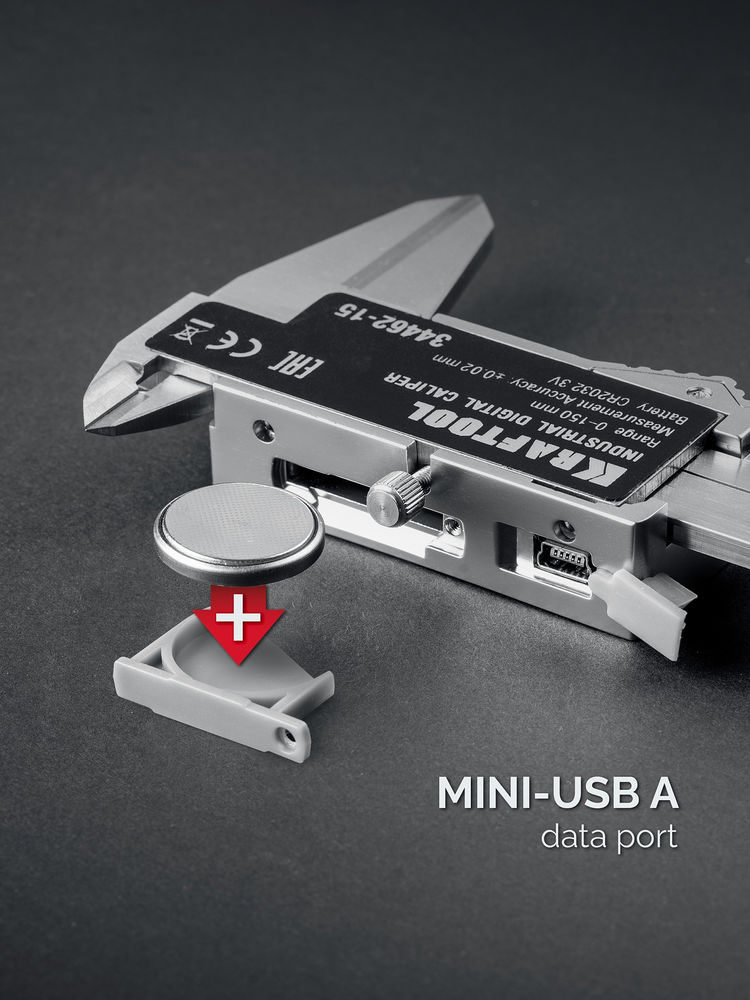 Штангенциркуль твердосплавный HC-150, 150 мм KRAFTOOL 34462-15