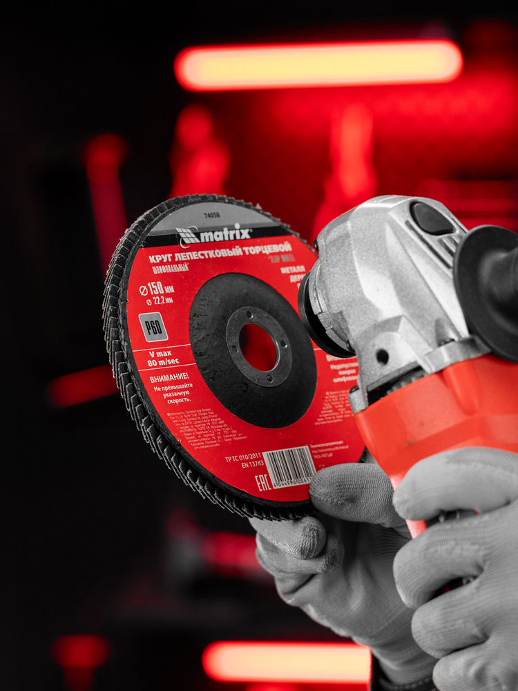 Круг лепестковый торцевой, P 60, 150 х 22.2 мм Matrix (74058)