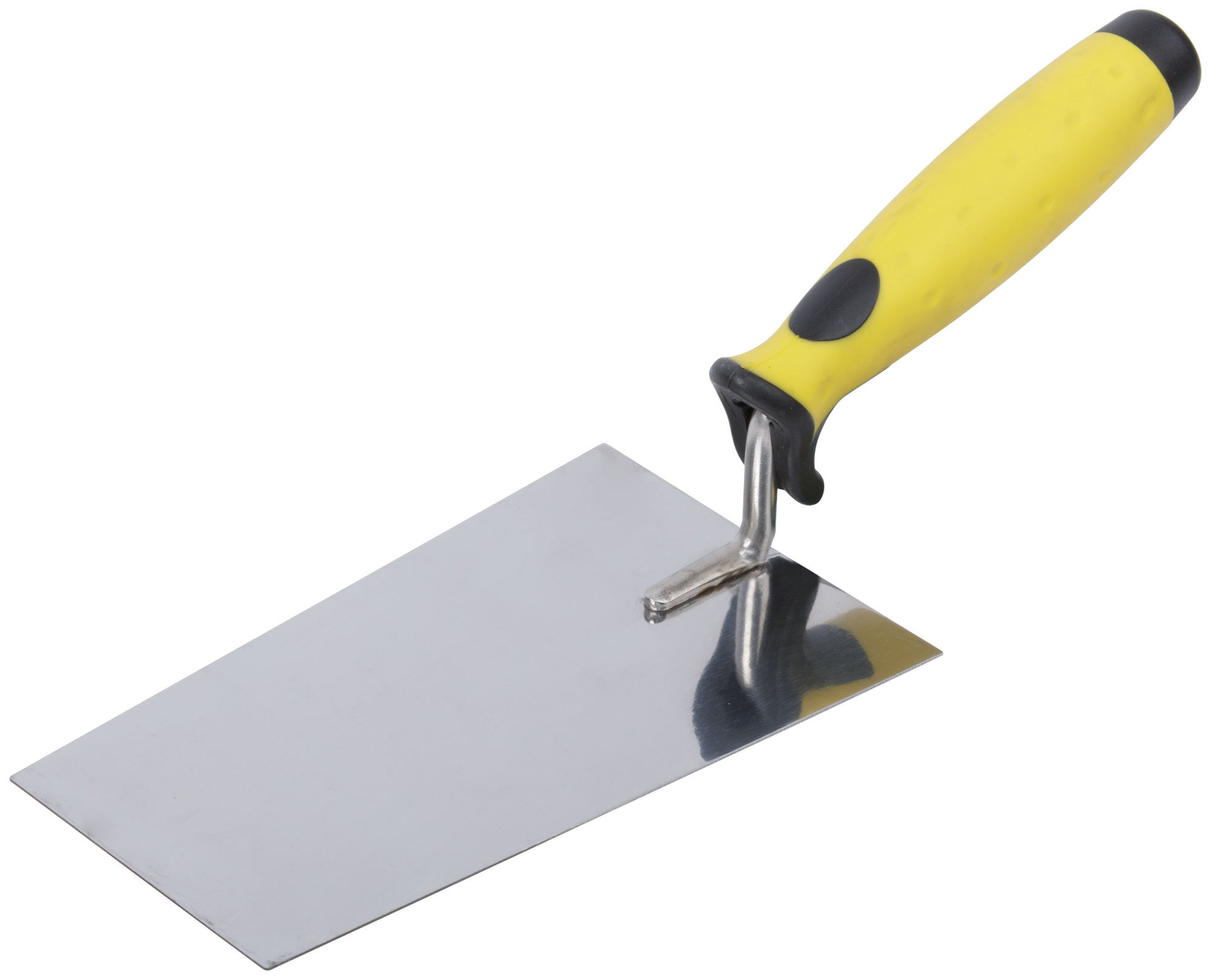 Мастерок нержавеющий, мягкая ручка, Профи, трапеция 180 мм (05077)