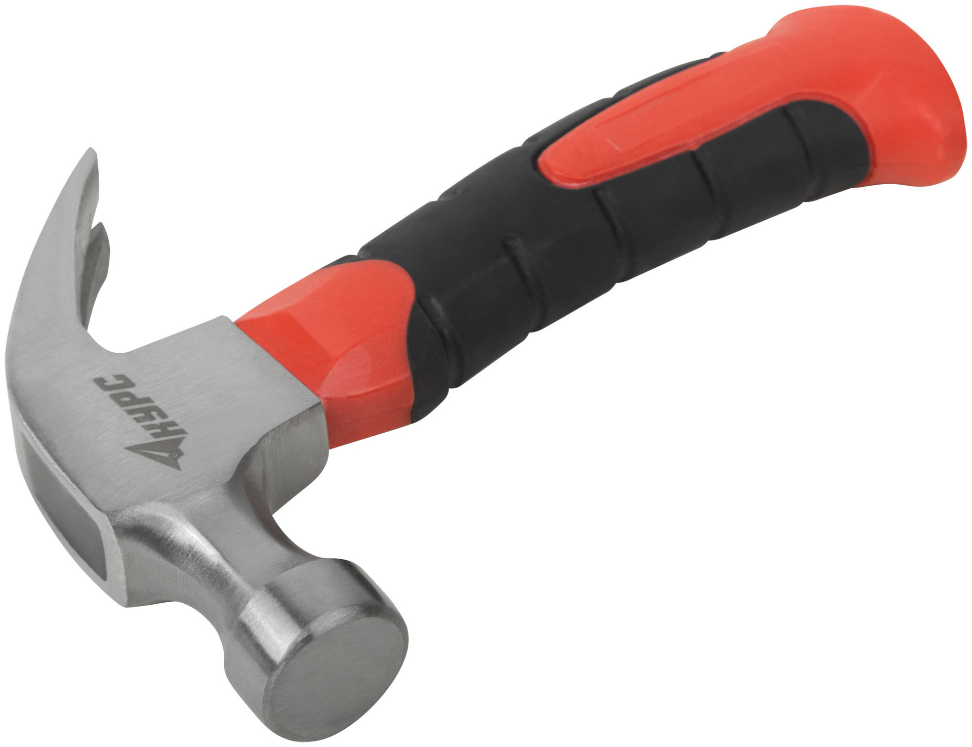 Молоток-гвоздодер укороченный, фиберглассовая обрезиненная ручка, 25 мм, 225 гр. (44765)