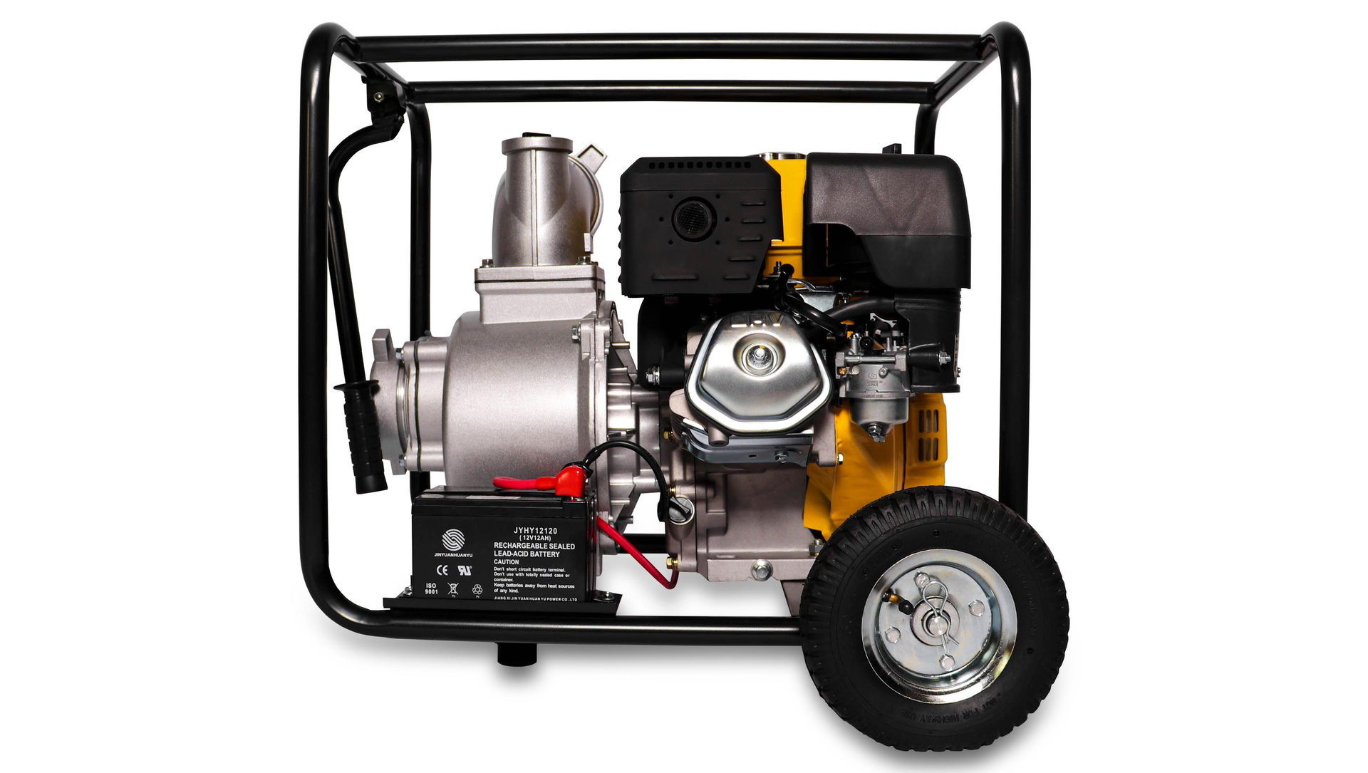 Мотопомпа CHAMPION GP100E (PRO, 4 1800л/мин 6/30 9лс 6,5л 50,1кг эл.стартер, колеса) (GP100E)