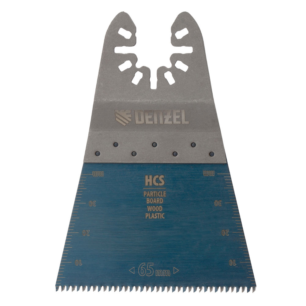 Насадка для МФИ режущая прямая, HCS, по дереву, ламинату 65 х 1.8 мм, крупный зуб Denzel (782313)