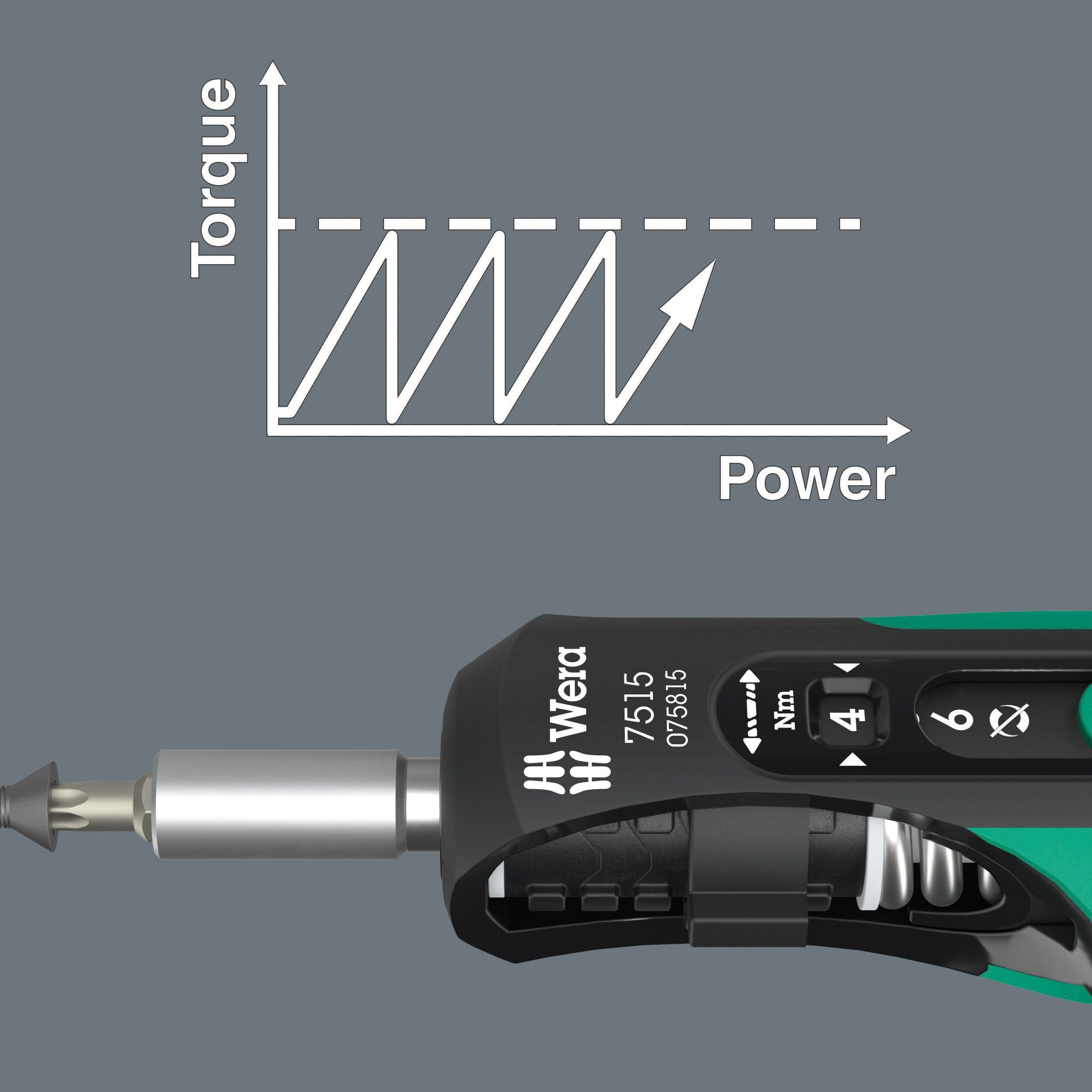 Отвёртка динамометрическая 2-6 Нм Safe-Torque Speed Kraftform серия 7515 Wera WE-075815