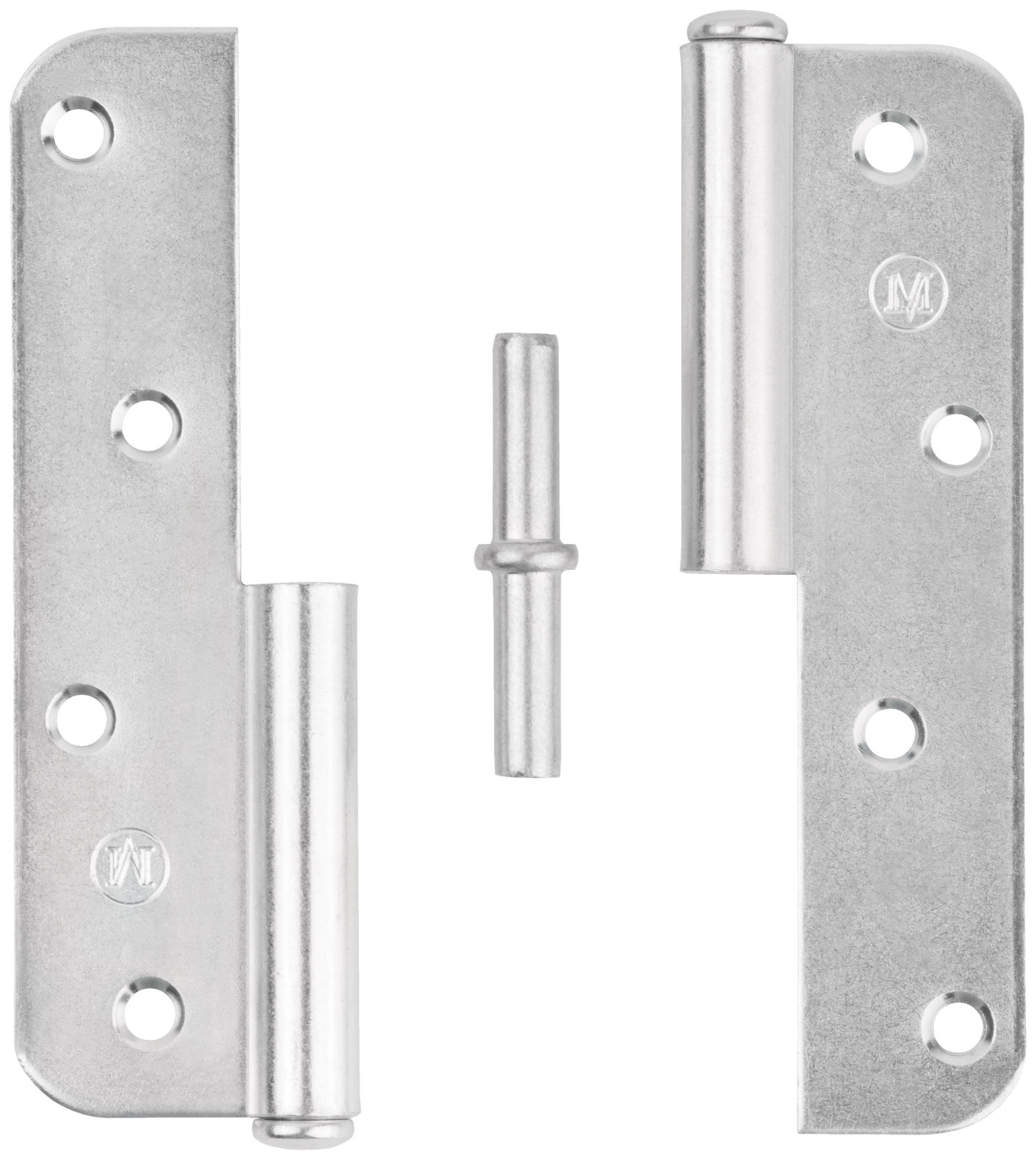 Петля накладная оцинкованная, тип ПН, 130 мм, правая (66395)