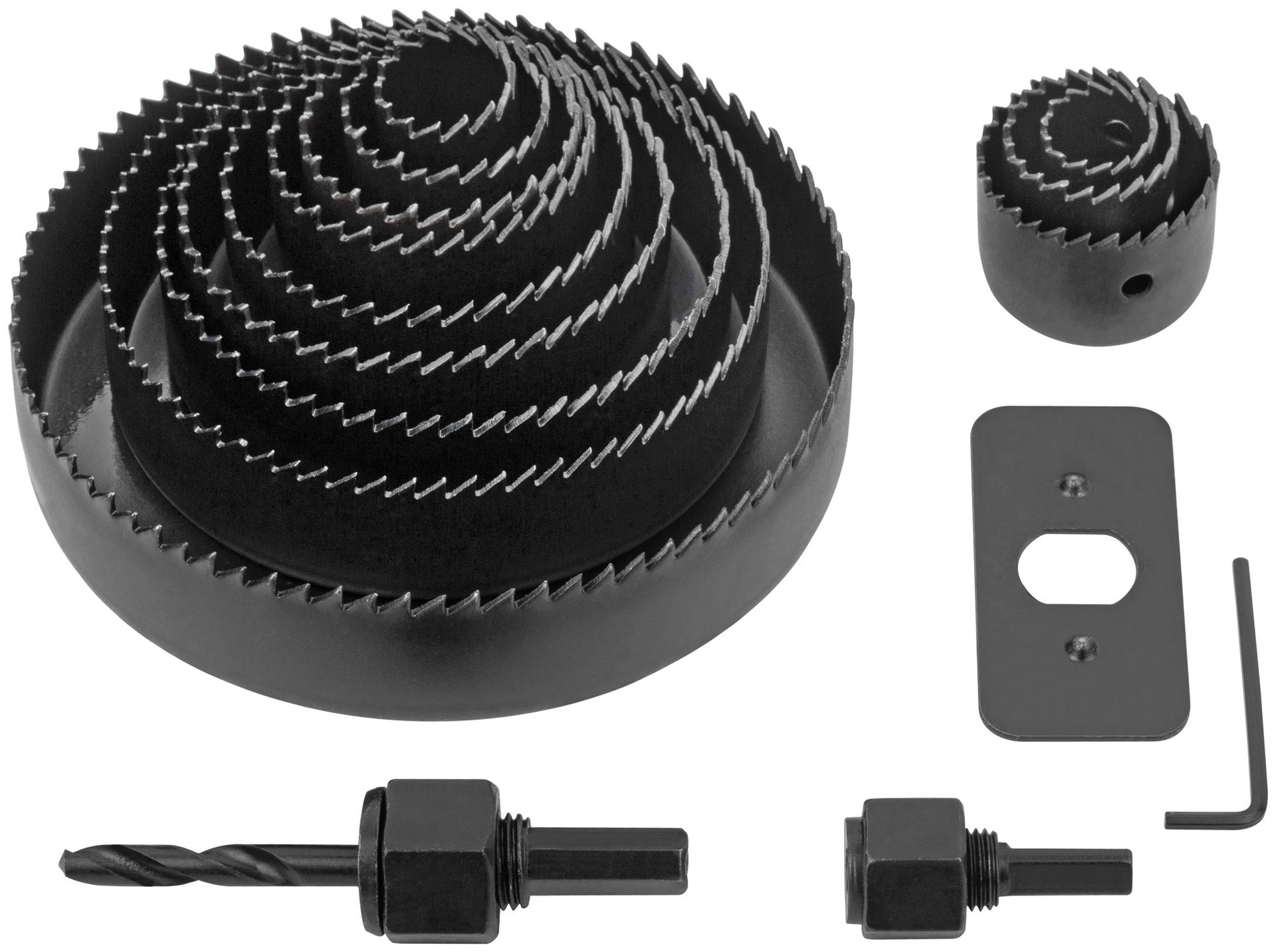 Пилы круговые 19-127 мм, набор 12 шт., в кейсе (36763)