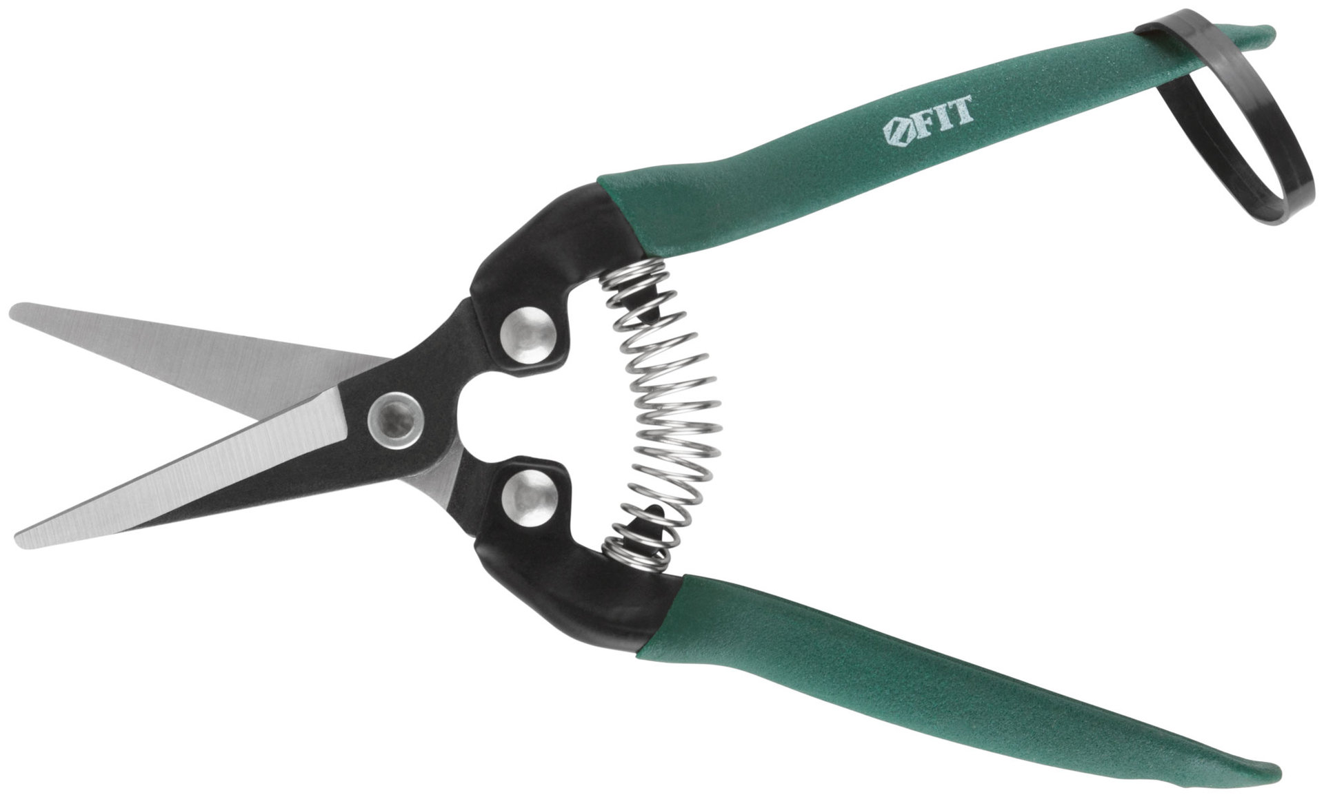 Секатор цветочный, режущие кромки внахлест, ПВХ накладки на ручки 180 мм (77075)