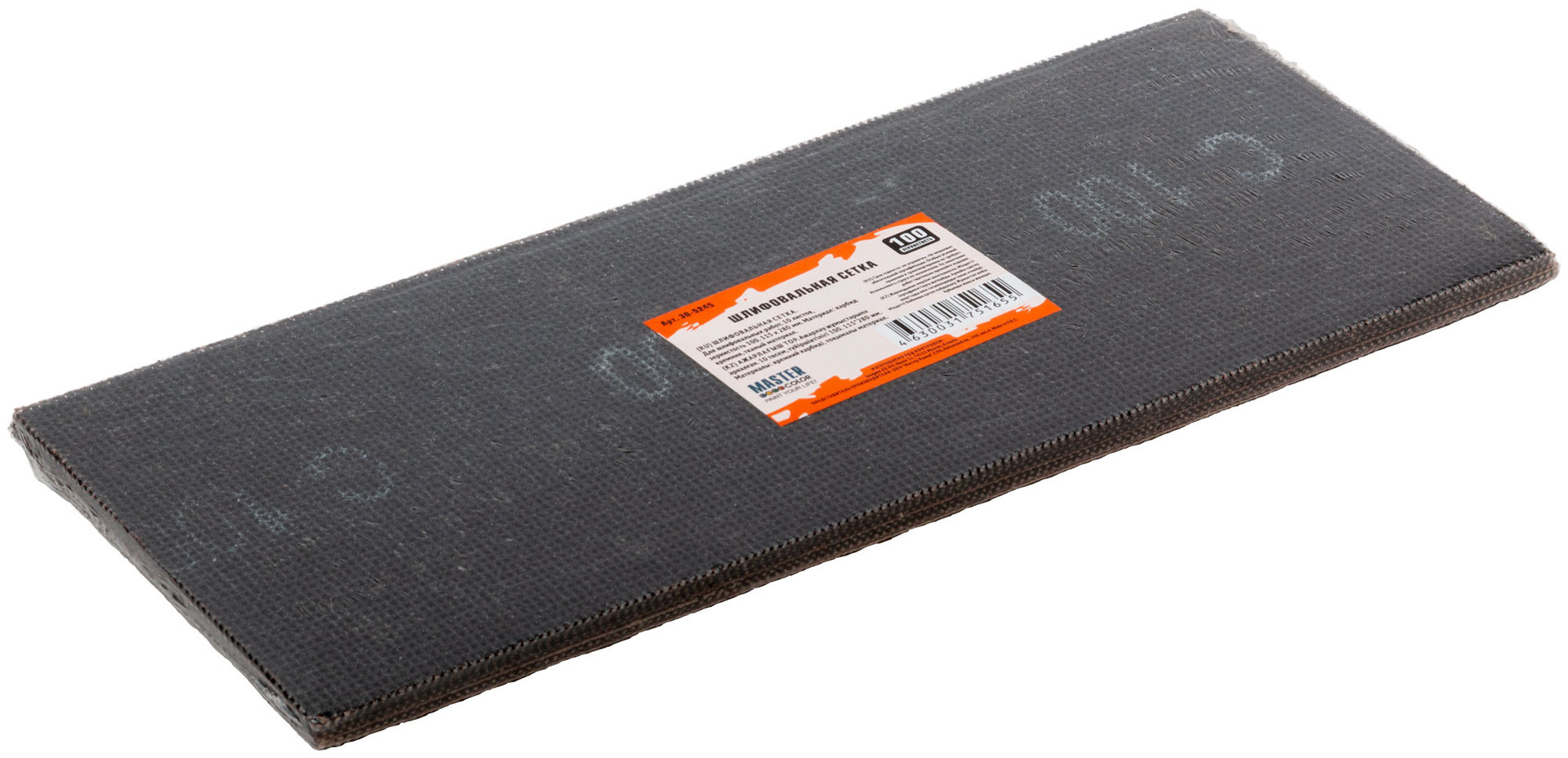 Шлифовальная сетка, 10 листов, зернистость 100, карбид кремния, 115 x 280 мм (30-5245)