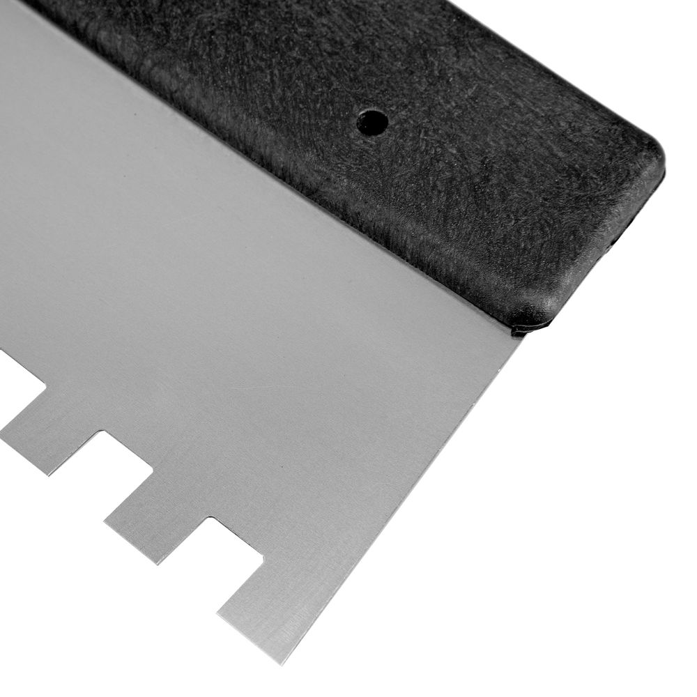 Шпатель из нержавеющей стали, 350 мм, зуб 10 х 10 мм, пластмассовая ручка Сибртех (85507)