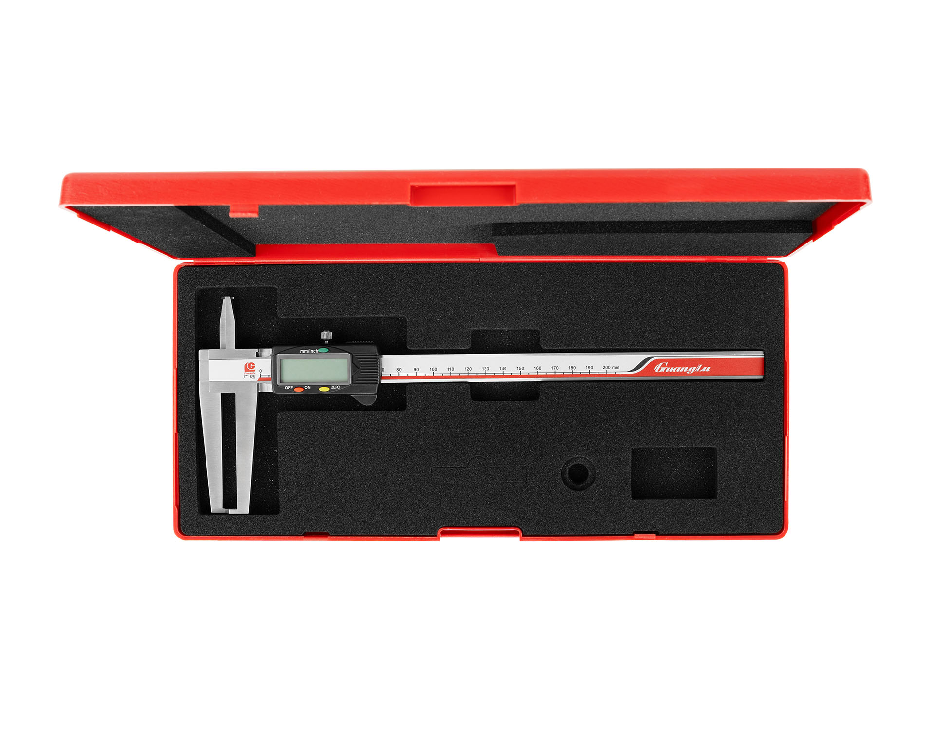 Штангенциркуль цифровой 13-200/24-200 0,01 с двойными лезвийными измер. губками для внутр. канавок 115-232 Guanglu